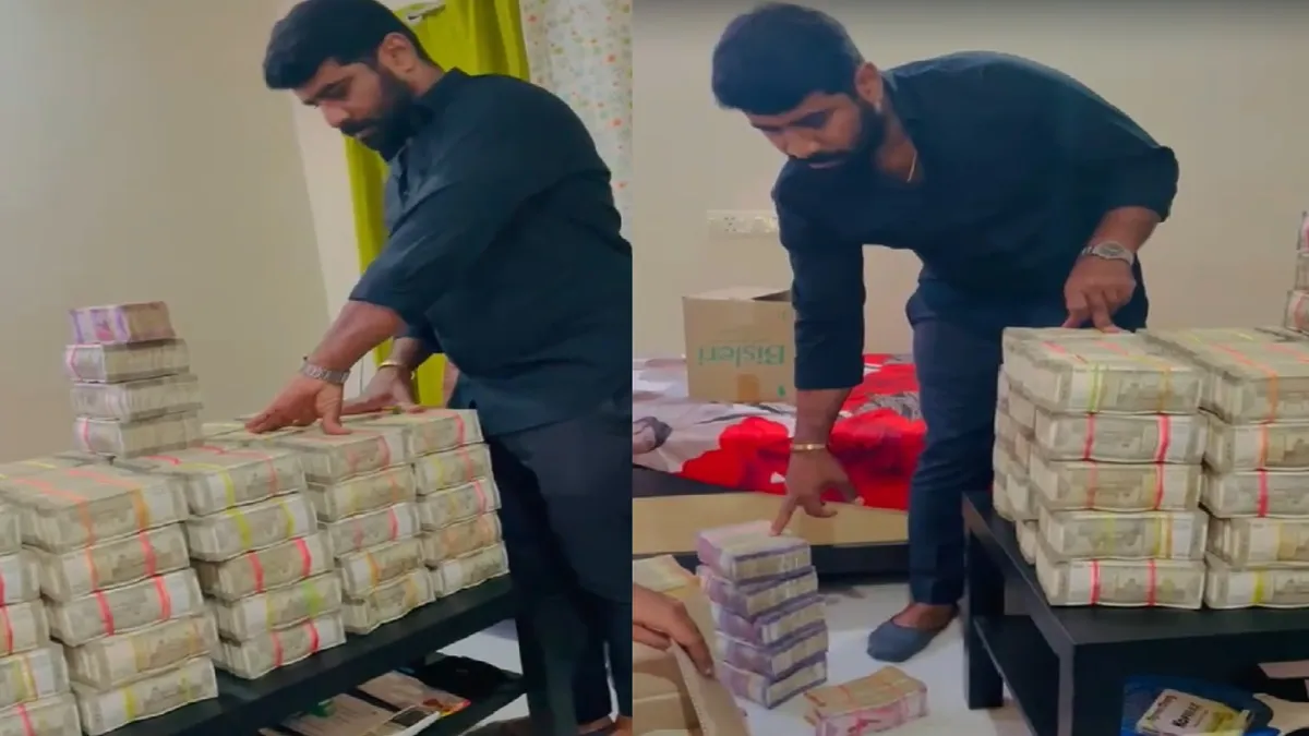 Big video of Andhra Pradesh liquor scam case, former MLA's associates seen counting bundles of 2000-500 notes