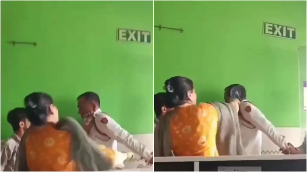 The video went viral, now the officer gave clarification, the policeman who went to OYO hotel was beaten with slippers