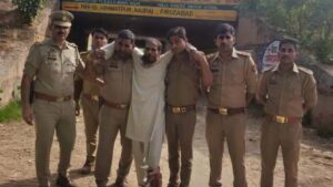 Accused imam, who allegedly raped a teenage girl in a mosque, arrested in an encounter after being wounded by Firozabad police fire.