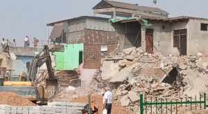 Faridabad-Gurugram Road Closed; Corporation Begins Demolition Drive in Nehru Colony
